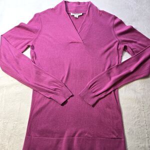 Pendleton Silk Cashmere Sweater Womens SZ S V-Neck Casual Preppy Career Pink